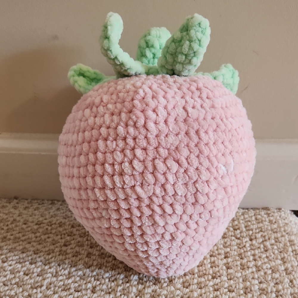 Handmade Pink Strawberry Plush Toy